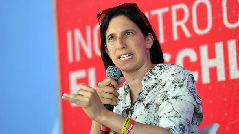 La Segretaria del Partito Democratico Elly Schlein ospite della Festa de Il Fatto Quotidiano al Circo Massimo Roma, 13 settembre 2025 ANSA/FABIO CIMAGLIA