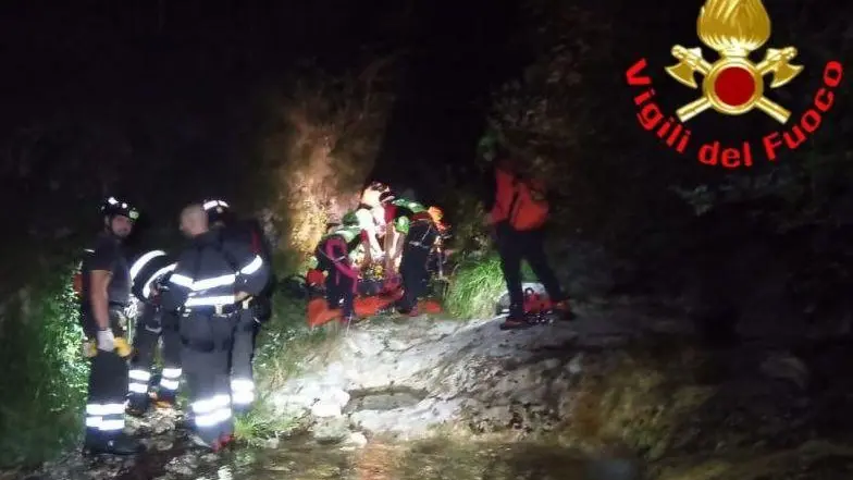 Gardone Riviera, il recupero del fungaiolo infortunato