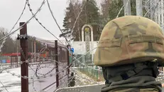 La frontiera tra Russia e Bielorussia a Polowce Pieszczatka , la nuova cortina di ferro, 16 gennaio 2025. ANSA/Mattia Bernardo Bagnoli