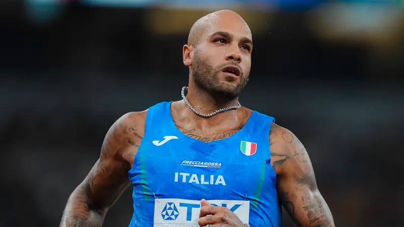 Marcell Jacobs in pista a Tokyo - Foto Fidal