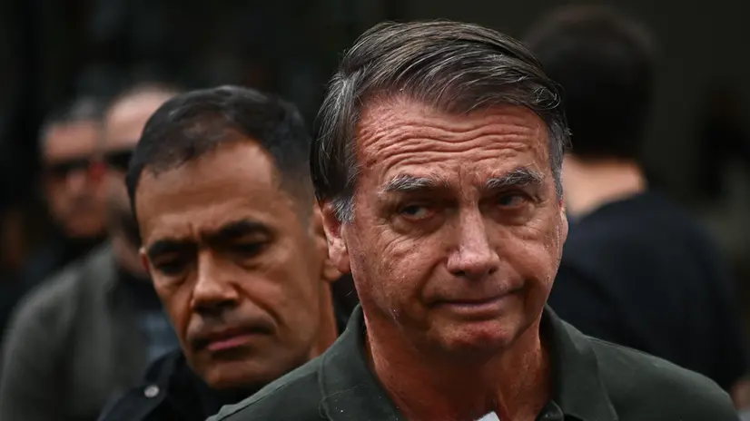 epa12377405 Brazilian former President Jair Bolsonaro leaves the DF Star Hospital in Brasilia, Brazil, 14 September 2025. Bolsonaro returned to house arrest at his residence in Brasilia hours after being admitted to a private hospital for surgery. The former head of state was sentenced by the Supreme Court to 27 years and three months in prison for conspiring against the democratic order following his defeat in the 2022 elections against current President Luiz Inacio Lula da Silva. EPA/ANDRE BORGES