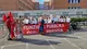La protesta fuori dal Palazzo di Giustizia