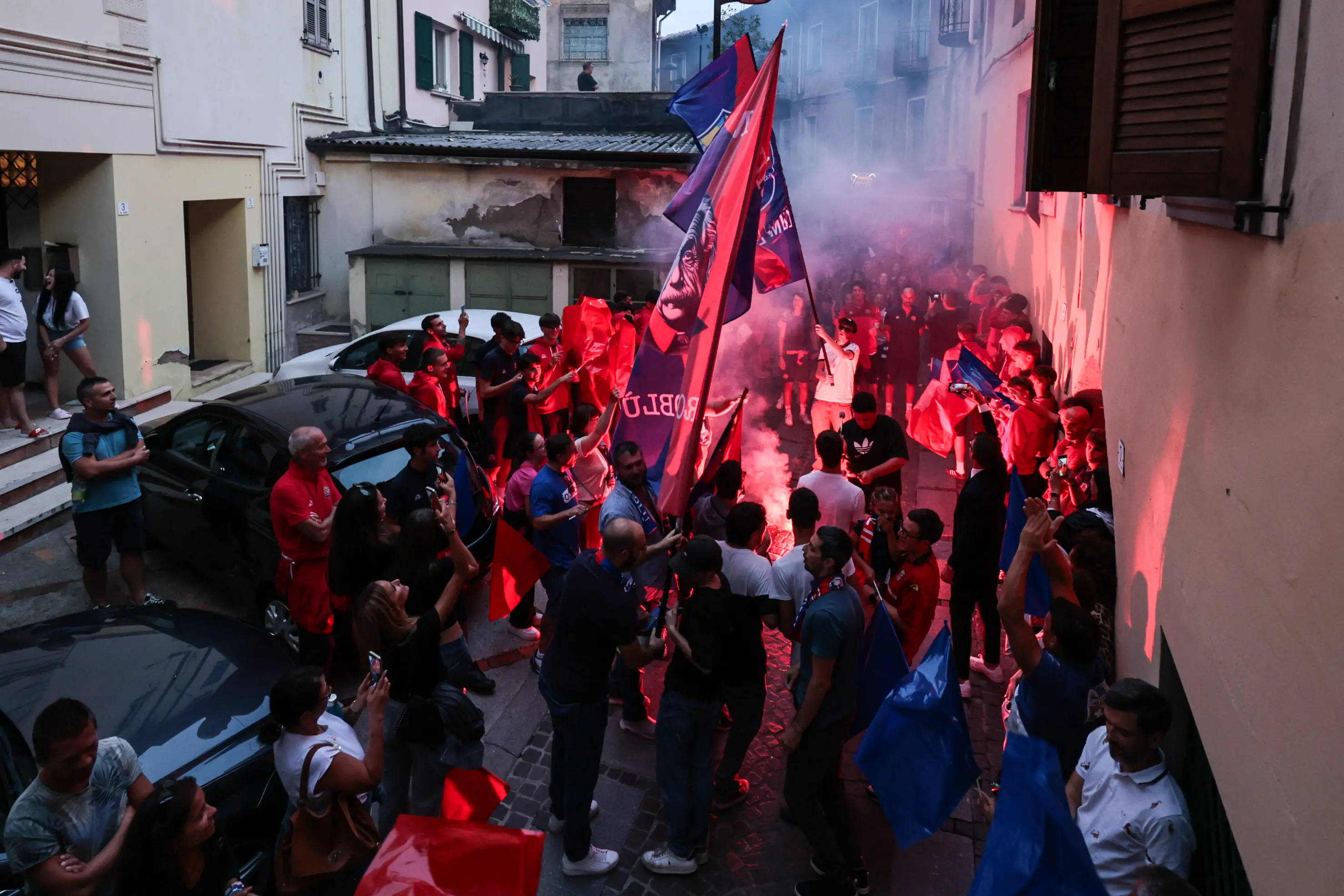 SPORT CALCIO SERIE C PRESENTAZIONE SQUADRA LUMEZZANE NELLA FOTO UN MOMENTO DELLA MARCIA 16-09-2025 Comincini@newreporter