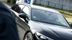 epa12384023 Christian B., a suspect in the case of British girl Maddie McCann (unseen), leaves by car after his release from a high-security prison in Sehnde, near Hanover, Germany, 17 September 2025. German prisoner Christian Brueckner, the main suspect in the Madeleine McCann case, is expected to be released no later than 17 September 2025 after serving a sentence for the rape of a 72-year-old woman in Portugal. EPA/FILIP SINGER