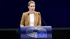 epa12363800 European High Representative for Foreign and Security Policy Kaja Kallas speaks during a debate on 'EU action to ensure security guarantees and just peace for Ukraine' at the European Parliament in Strasbourg, France, 09 September 2025. The current plenary session runs from 08 until 11 September 2025. EPA/RONALD WITTEK