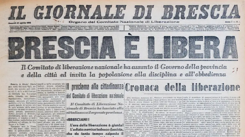 La prima edizione: era il 27 aprile 1945 © www.giornaledibrescia.it