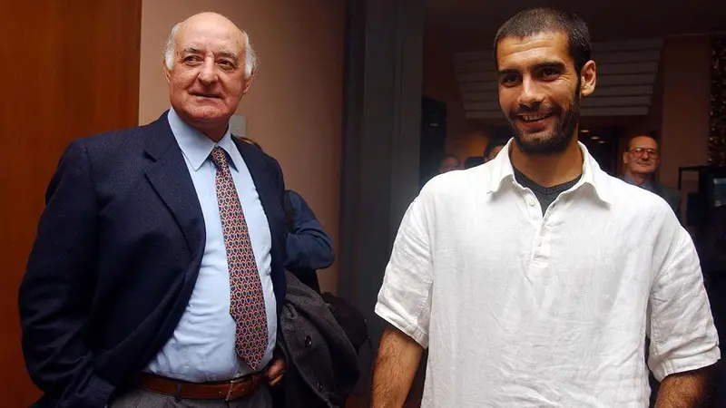 Pep Guardiola e Carlo Mazzone - © www.giornaledibrescia.it