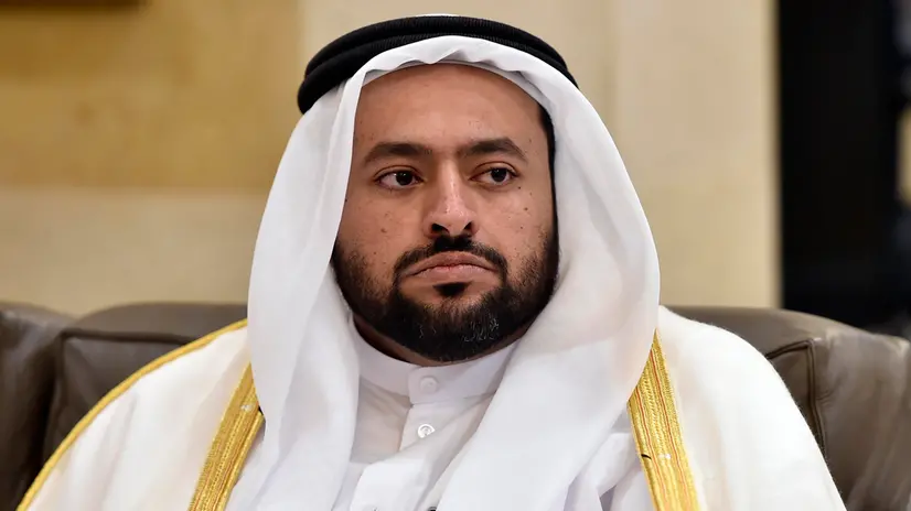 epa10556578 Qatari Minister of State at the Ministry of Foreign Affairs, Mohammed bin Abdulaziz bin Saleh Al Khulaifi, looks on during a meeting with the Lebanese caretaker Prime Minister at the government palace in Beirut, Lebanon, 03 April 2023. Mohammed bin Abdulaziz bin Saleh Al Khulaifi visits Beirut for one day to meet with Lebanese officials. EPA/WAEL HAMZEH