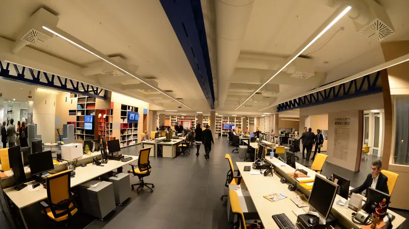 L'attuale redazione del GdB, inaugurata nel dicembre 2019 © www.giornaledibrescia.it