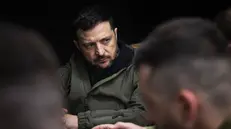 epa11981223 A handout picture made available by the Presidential Press Service shows Ukrainian President Volodymyr Zelensky meeting with commanders of the Ukrainian Armed Forces at an undisclosed location in the Donetsk region, Ukraine, 22 March 2025. Zelenskyy visited the command posts of the Pokrovsk tactical group and the 59th separate assault brigade of unmanned systems named after Yakiv Handziuk during his working visit to the Donetsk region amid the ongoing Russian invasion. EPA/PRESIDENTIAL PRESS SERVICE HANDOUT HANDOUT HANDOUT EDITORIAL USE ONLY/NO SALES