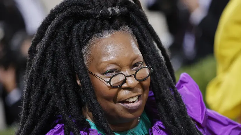 epa09466793 Whoopi Goldberg poses on the red carpet for the 2021 Met Gala, the annual benefit for the Metropolitan Museum of Art's Costume Institute, in New York, New York, USA, 13 September 2021. The event coincides with the Met Costume Institute's first two-part exhibition, 'In America: A Lexicon of Fashion' which opens 18 September 2021, to be followed by 'In America: An Anthology of Fashion' which opens 05 May 2022 and both conclude 05 September 2022. EPA/JUSTIN LANE