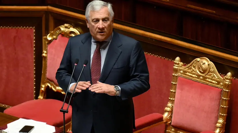Il ministro degli Affari esteri e della Cooperazione internazionale, Antonio Tajani, durante il question time al Senato, Roma, 18 settembre 2025. ANSA/ETTORE FERRARI