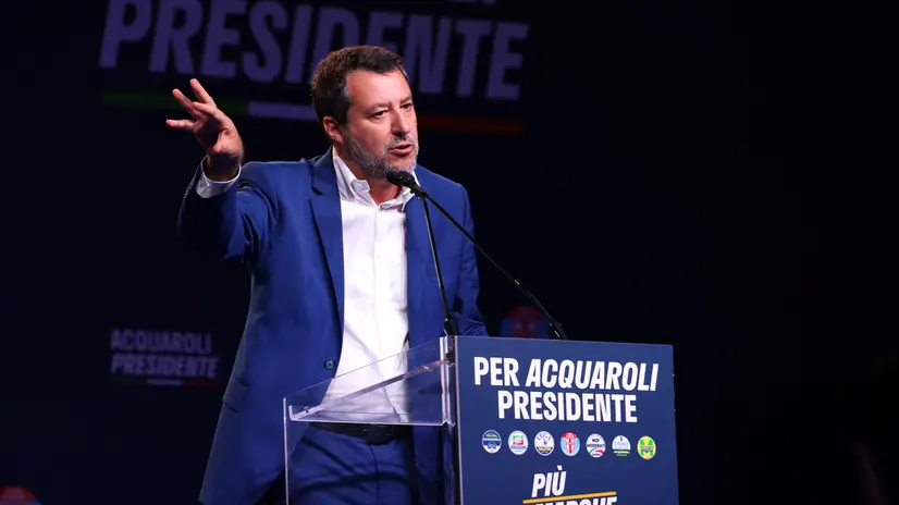 ANCONA CRONACA POLITICA CHIUSURA CAMPAGNA ELETTORALE A SOSTEGNO DI FRANCESCO ACQUAROLI CENTRO DESTRA ANSA/DAVIDE GENNARIANCONA CRONACA POLITICA CHIUSURA CAMPAGNA ELETTORALE A SOSTEGNO DI FRANCESCO ACQUAROLI CENTRO DESTRA MATTEO SALVINI ANSA/DAVIDE GENNARI