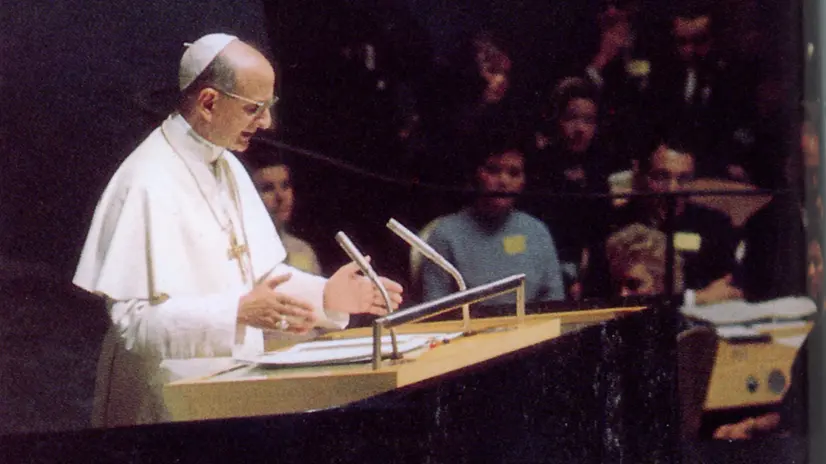Lo storico intervento di Paolo VI alle Nazioni Unite nel 1965 - © www.giornaledibrescia.it
