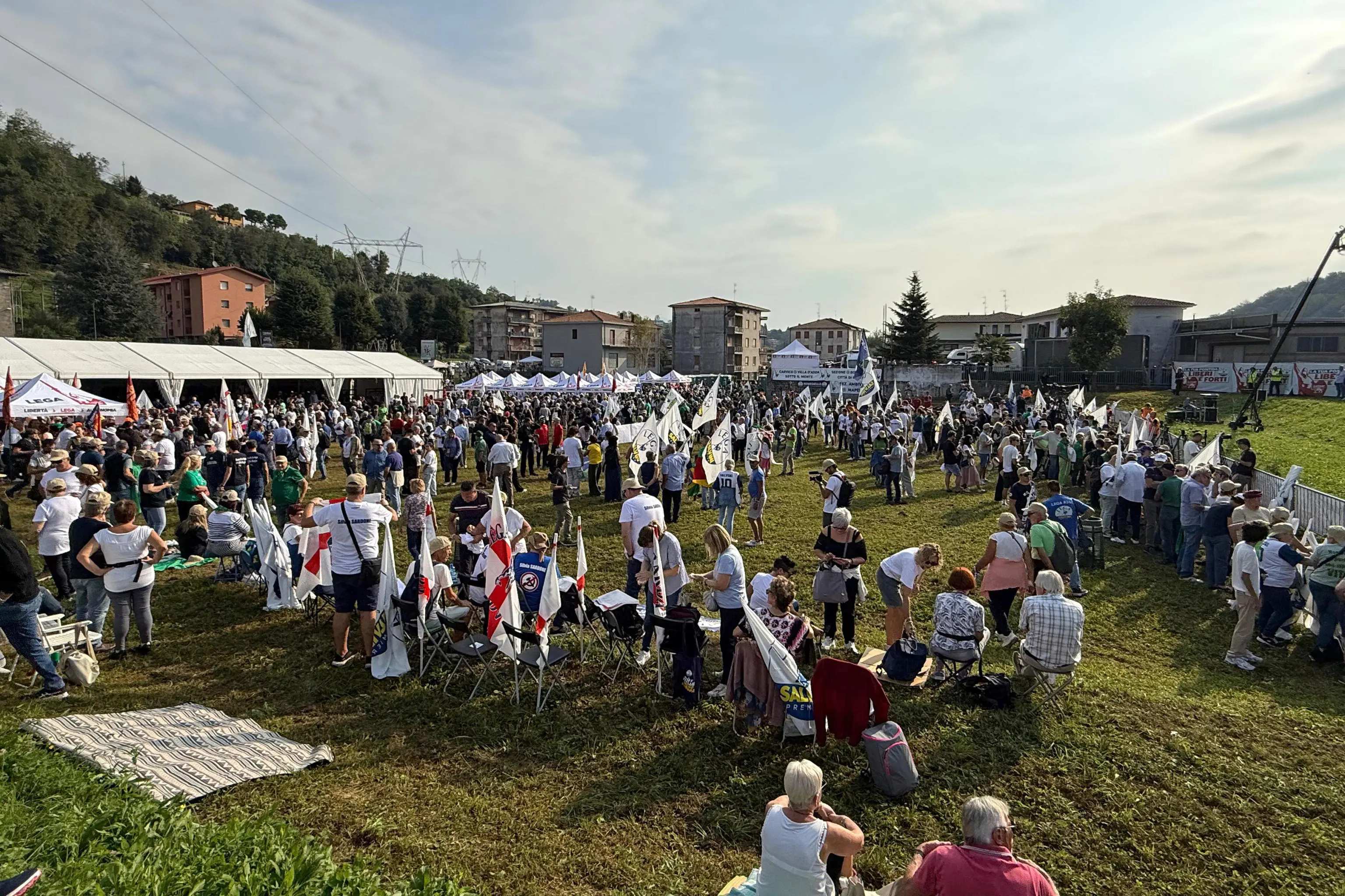 Traditional Lega party rally in Pontida (Bergamo), 21 september 2025. ANSA/MICHELE MARAVIGLIA