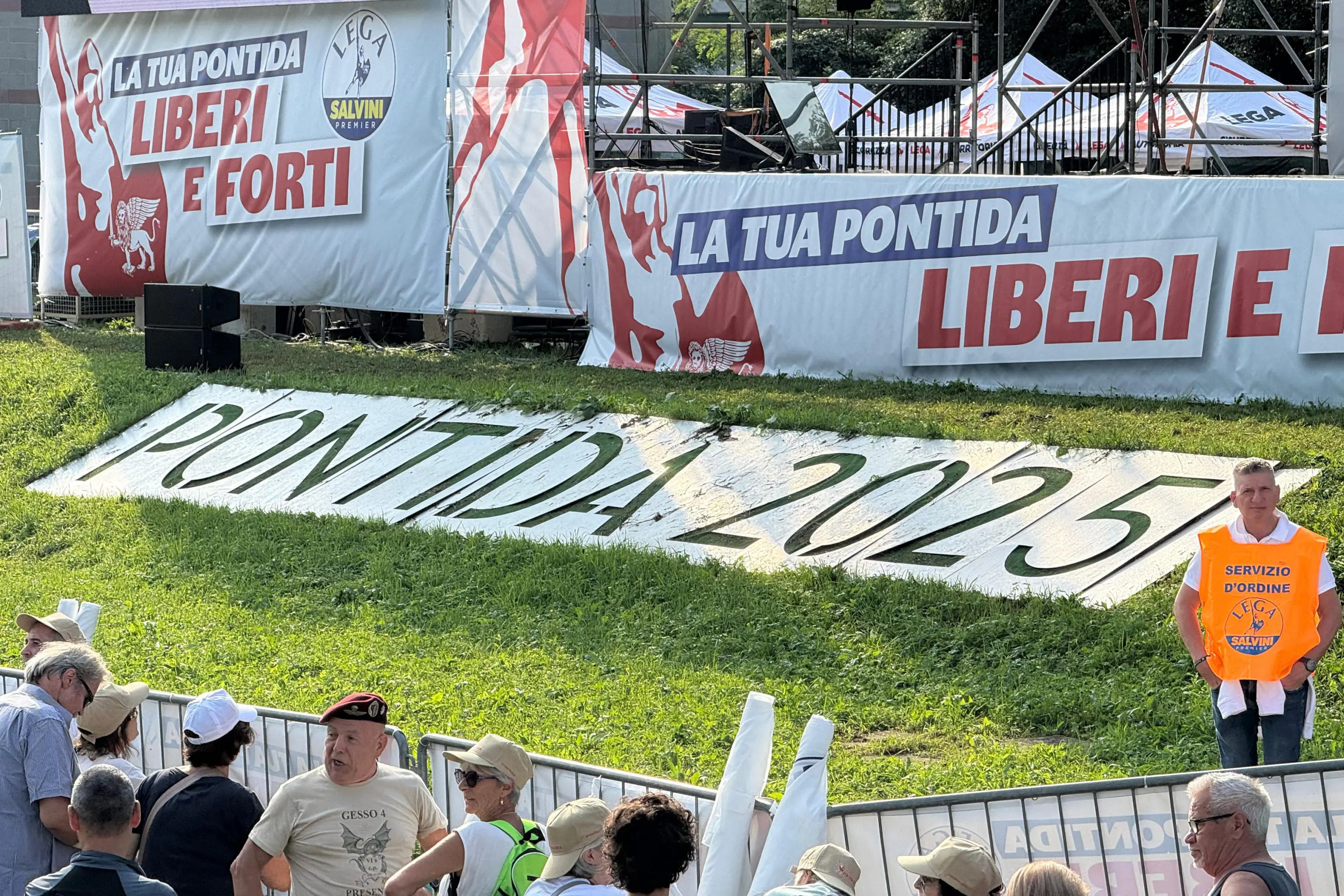 Traditional Lega party rally in Pontida (Bergamo), 21 september 2025. ANSA/MICHELE MARAVIGLIA