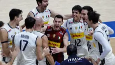 L'esultanza degli azzurri - Ansa © www.giornaledibrescia.it