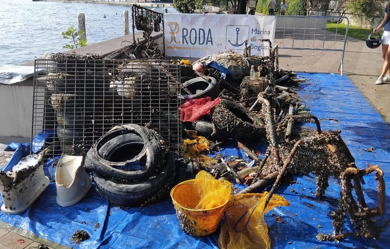Puliamo i fondali: l'esito della pulizia nel lago di Garda a Gardone