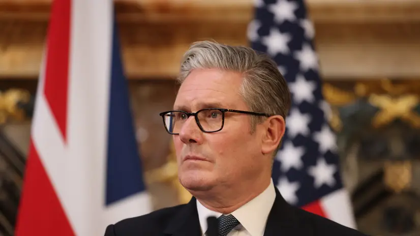 epa12387664 British Prime MInister Keir Starmer speaks at a press conference with the US President at Chequers, the country residence of the Prime Minister in Aylesbury, Britain, 18 September 2025. President Trump is on his second state visit to the UK where he met with the King and with the Prime Minister Starmer. EPA/NEIL HALL / POOL