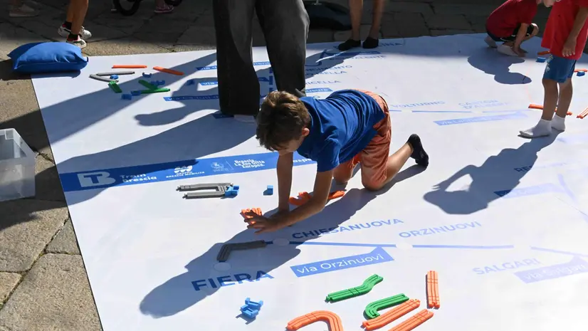 «Un, due Tramschool!» in piazza Loggia