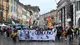 Manifestazione a Brescia in occasione delle sciopero generale per Gaza
