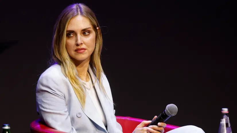 Chiara Ferragni durante la presentazione del progetto del Codacons sulla violenza sulle donne dal titolo ‘Oltre il silenzio’, Roma 22 maggio 2025. ANSA/FABIO FRUSTACI