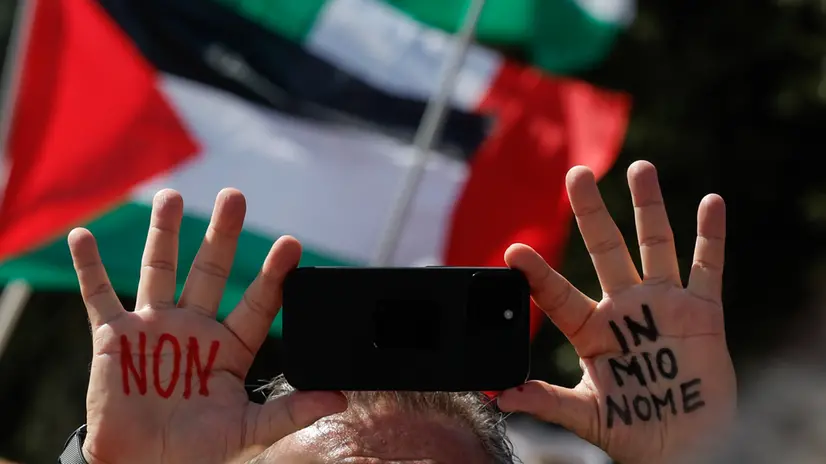 Protesters attend a rally in support of the Palestinian people at Porta San Paolo, in Rome, Italy, 28 June 2025. ANSA/GIUSEPPE LAMI