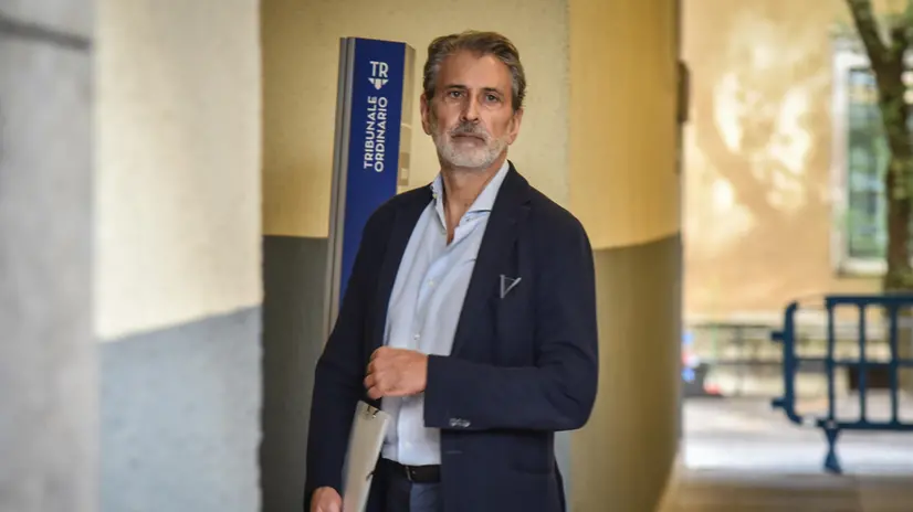 Giancarlo Tancredi arriva all’udienza al Tribunale del Riesame per l’inchiesta sull’urbanistica , Milano 14 Agosto 2025 ANSA/MATTEO CORNER
