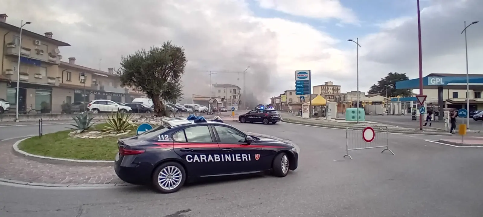 L'incendio a Rovato