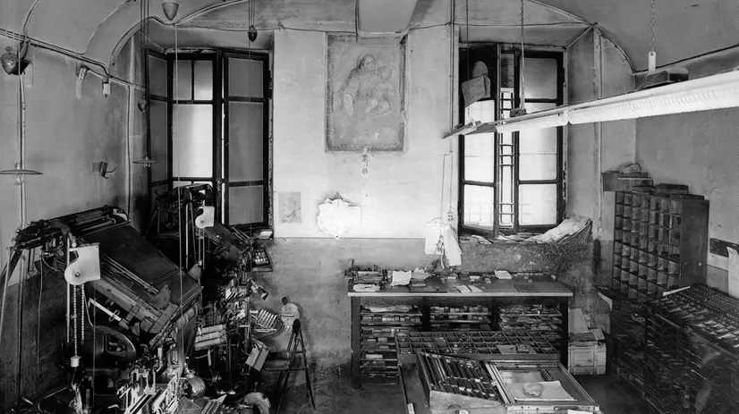 La prima sede del Giornale di Brescia, a palazzo Broletto © www.giornaledibrescia.it