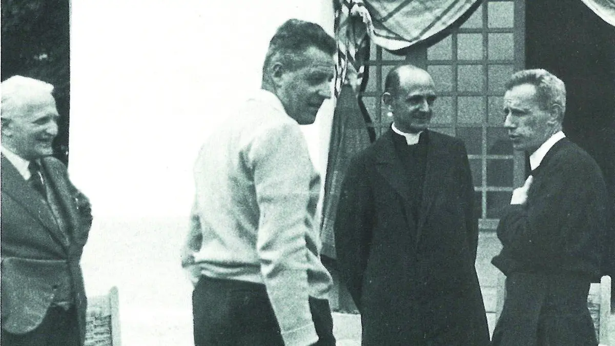 Minelli, Capretti e Montini con padre Manziana