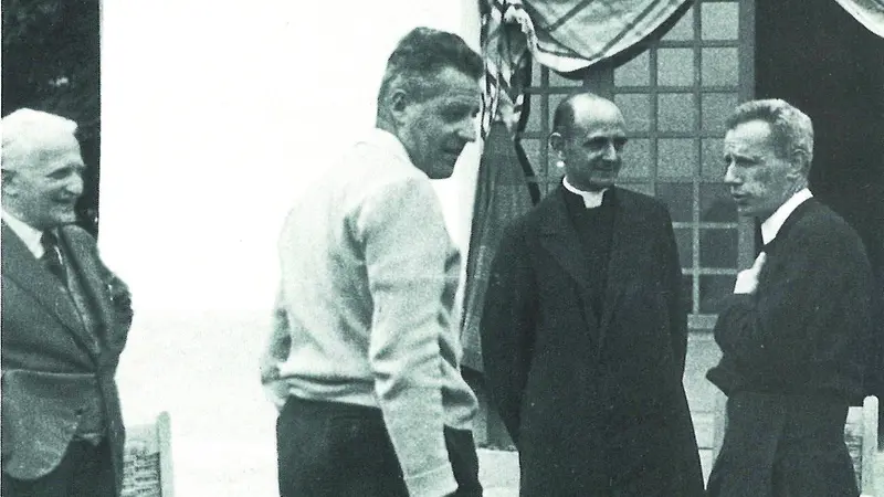 Minelli, Capretti e Montini con padre Manziana