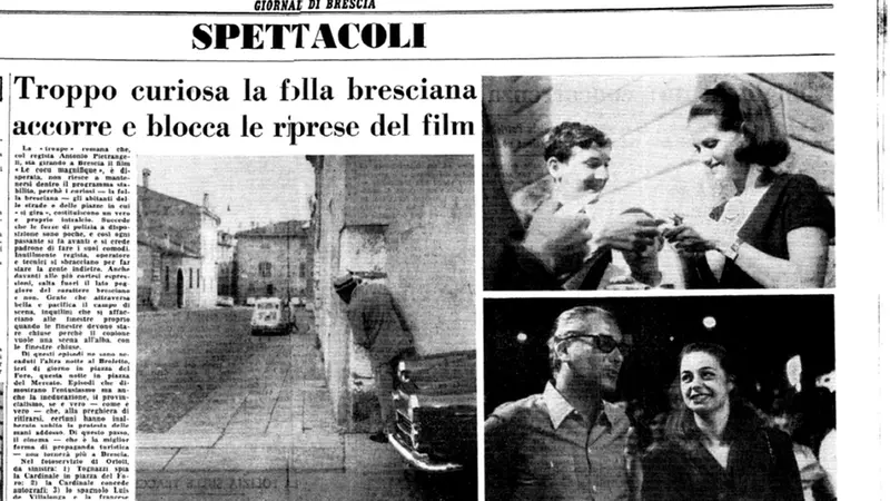 Il GdB parla della folla che accorse sul set de Il magnifico cornuto - © www.giornaledibrescia.it