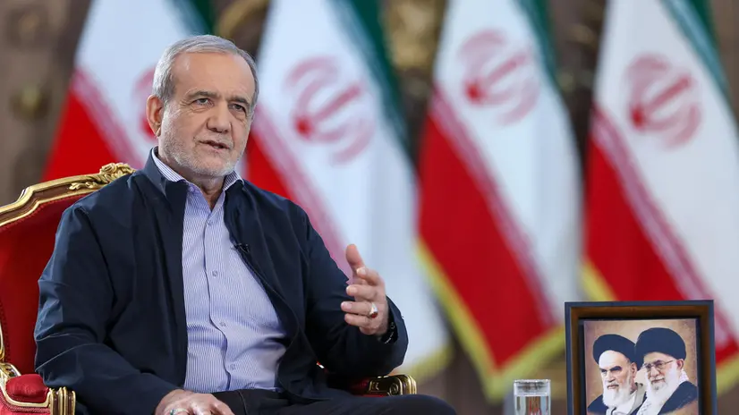 epa12335125 A handout picture made available by the Iranian presidential office official on 29 August 2025, shows Iranian president Masoud Pezeshkian during a recorded TV interview in Tehran, Iran. Pezeshkian commented against the reimposition of sanctions. In a joint statement on 28 August 2025, France, Germany, and the United Kingdom announced they have begun the process of restoring UN sanctions on Iran over its nuclear program. The move will trigger a 'snapback' mechanism that could lead to the re-imposition of sanctions within 30 days. EPA/HANDOUT HANDOUT HANDOUT/EDITORIAL USE ONLY/NO SALESHANDOUT EDITORIAL USE ONLY/NO SALES