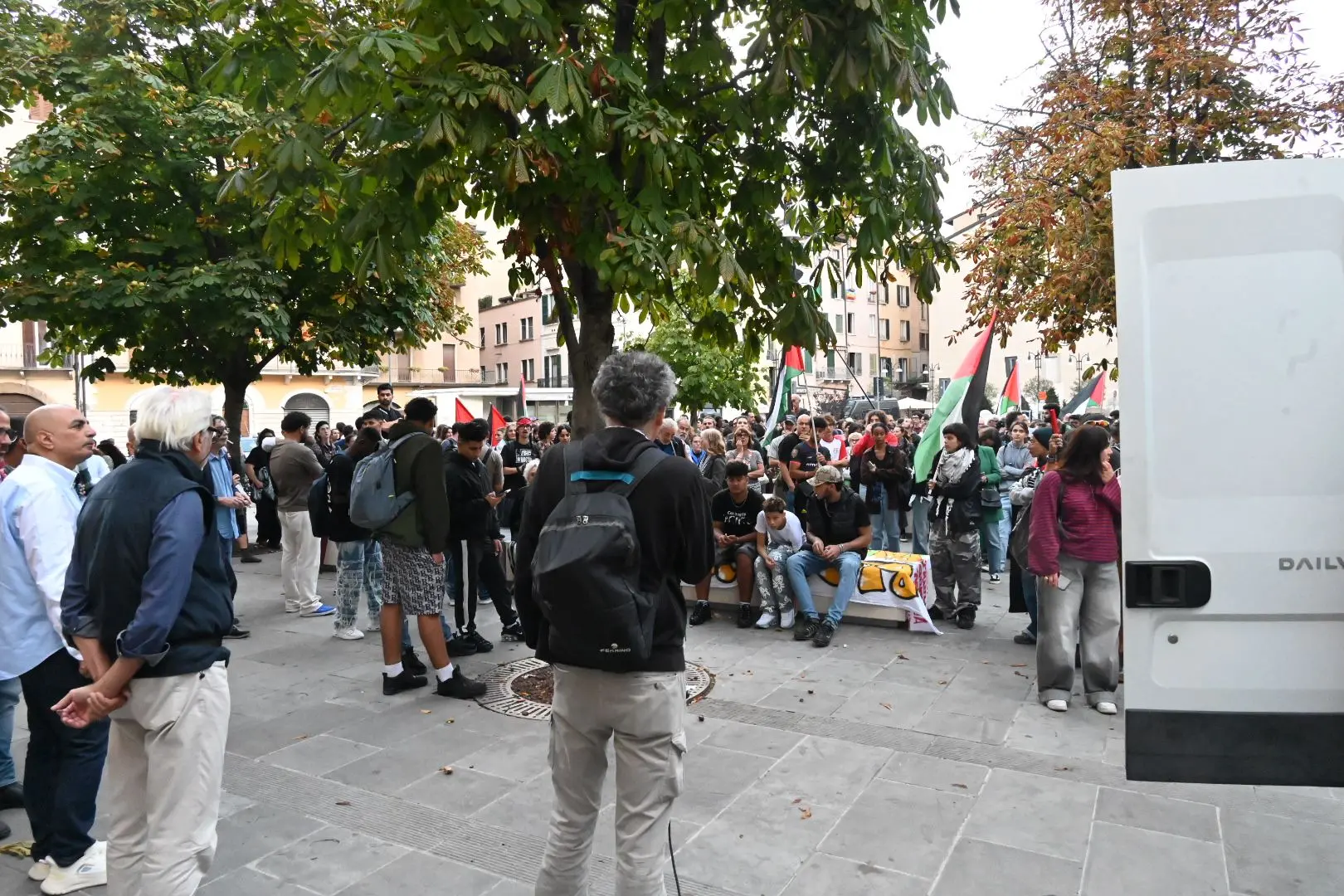 La manifestazione pro Pal a Brescia