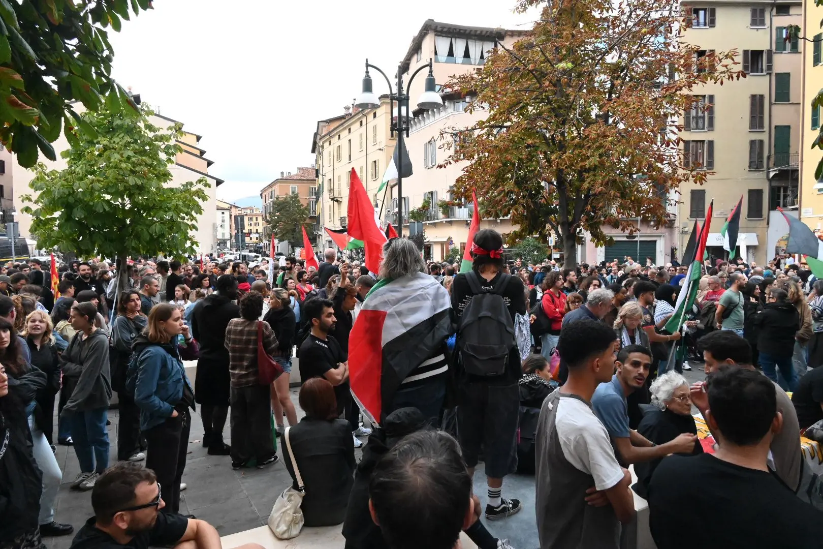 La manifestazione pro Pal a Brescia