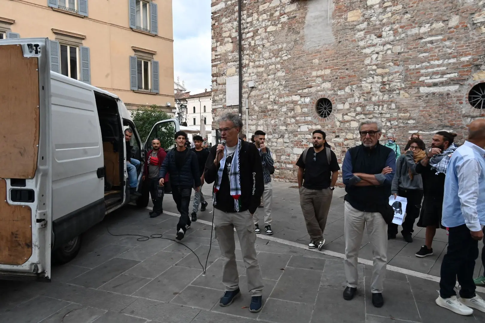 La manifestazione pro Pal a Brescia