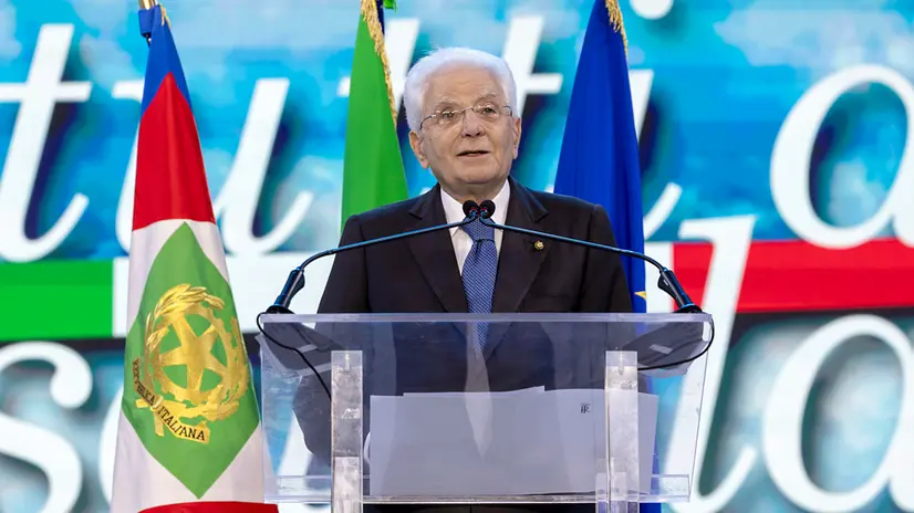 Napoli - Il Presidente della Repubblica Sergio Mattarella alla cerimonia di inaugurazione dell’anno scolastico 2025-2026, oggi 22 settembre 2025. (Foto di Paolo Giandotti - Ufficio Stampa per la Stampa e la Comunicazione della Presidenza della Repubblica)