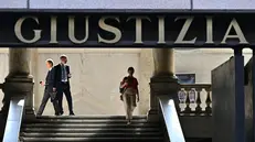 il palazzo di Giustizia di Genova dove Stefano Savi avvocato difensore del presidente della regione Liguria Giovanni Toti, ha discusso durante l'udienza del riesame, la richiesta della revoca degli arresti domiciliari. Genova, 08 luglio 2024. ANSA/LUCA ZENNARO