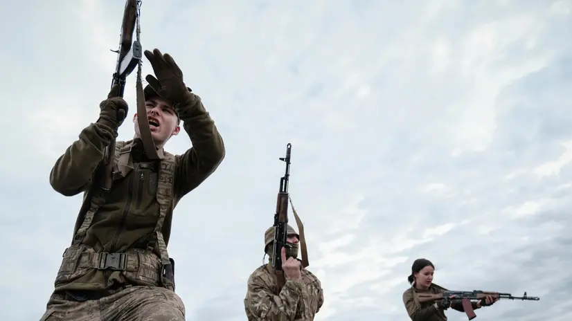 epaselect epa12034315 Young Ukrainian civilians with the 'Centuria' organisation take part in tactical training in Kyiv Oblast, Ukraine, 15 April 2025 (issued 16 April 2025). Founded in 2020 by veterans of the Azov Brigade, Centuria provides a space for youth aged 14 and above who are interested in defending Ukraine to gain military and combat medical training, with a focus on national identity. The training sessions do not involve live ammunition. The organisation says it has over 3,000 members and branches in several Ukrainian cities. EPA/Maria Senovilla