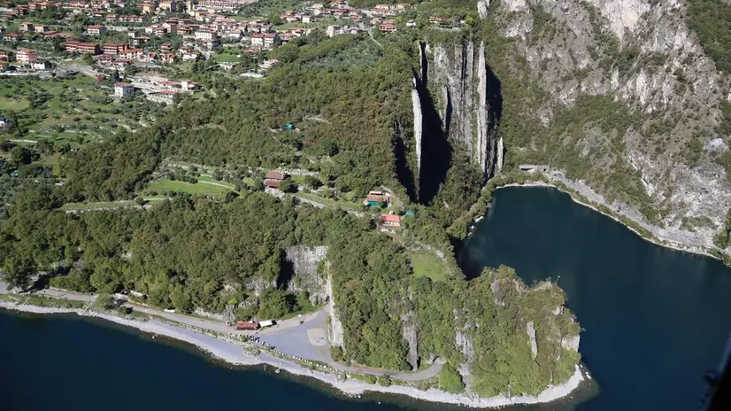 Una foto dall’alto dell’Orrido del Bogn