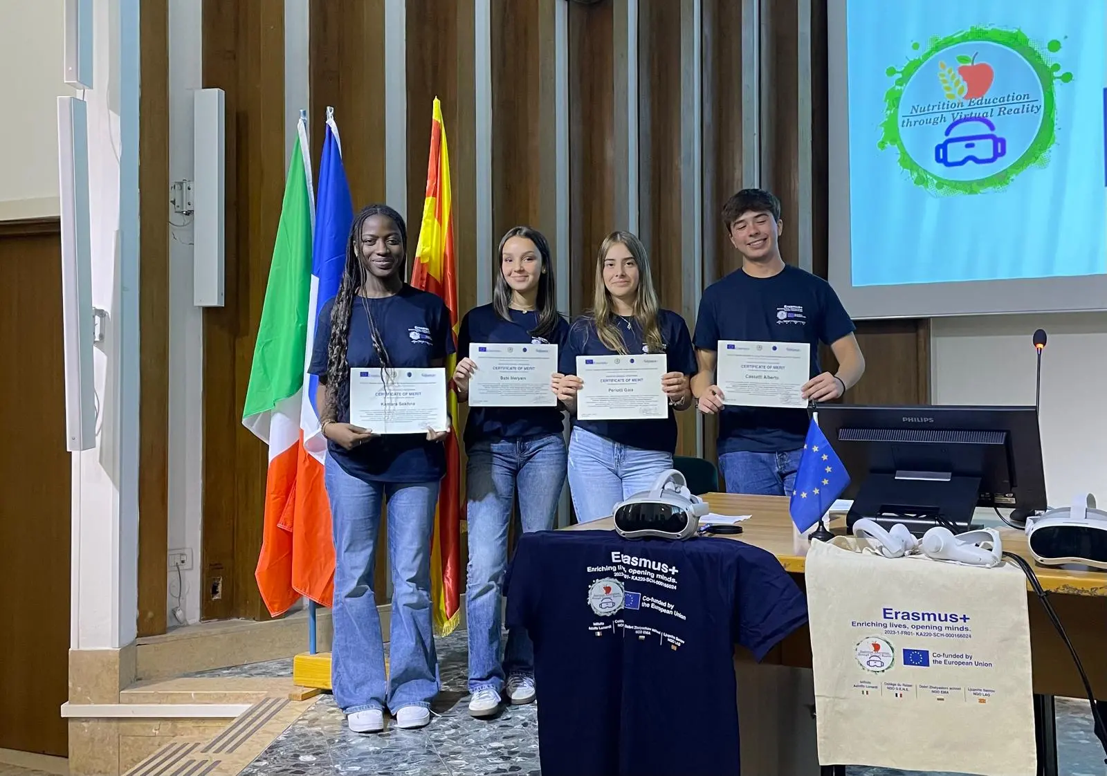 Presentazione del progetto Erasmus VR Nutrition al Lunardi di Brescia