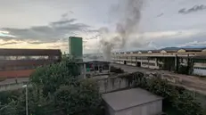 L'intervento dei vvf all'ex Pietra