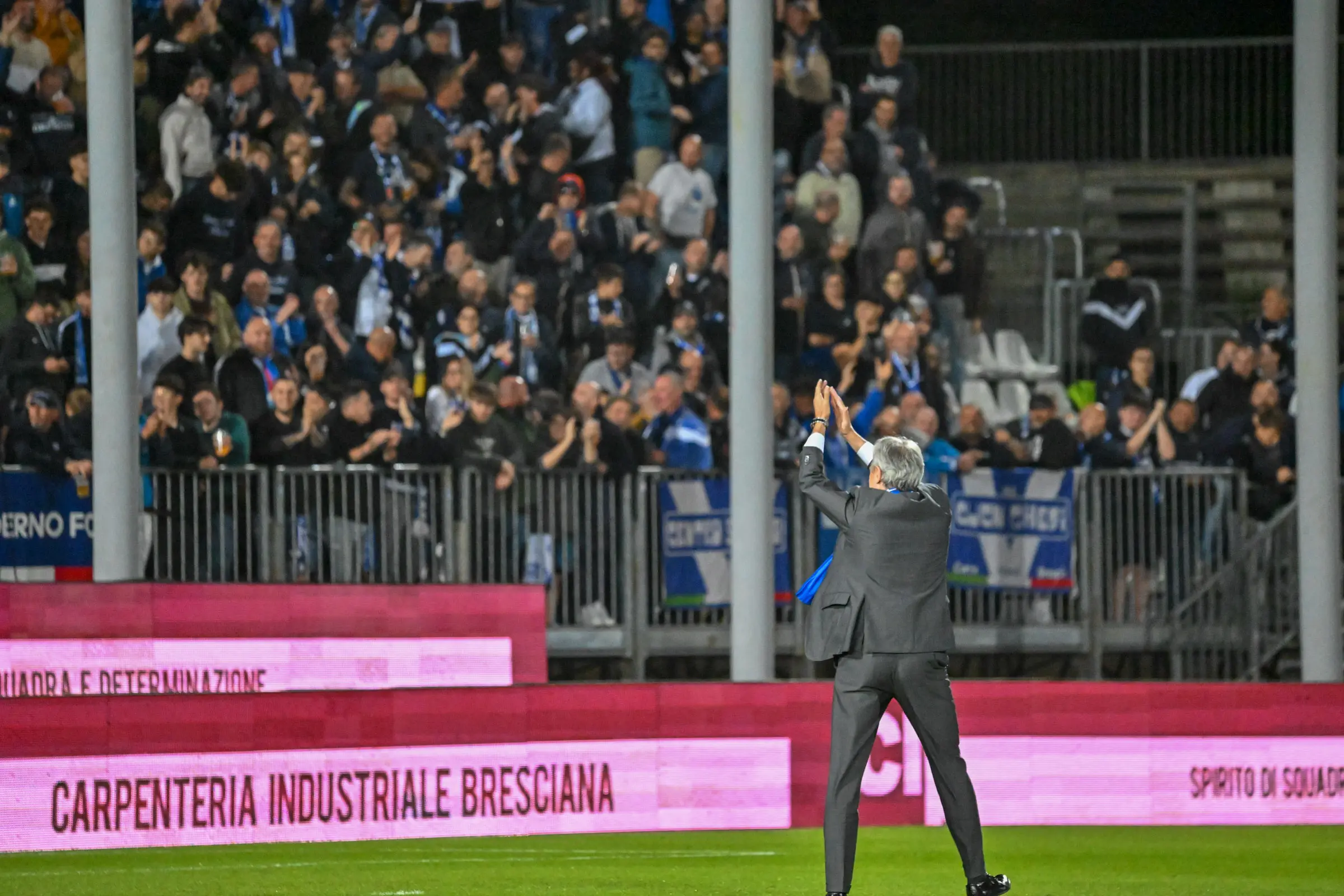 SPORT CALCIO BRESCIA CAMPIONATO SERIE C UNION BRESCIA NOVARA NELLA FOTO GIUSEPPE PASINI (PRESIDENTE UNION BRESCIA) SOTTO LA CURVA 25–09-2025 AGENZIA NEWREPORTER PASOTTI
