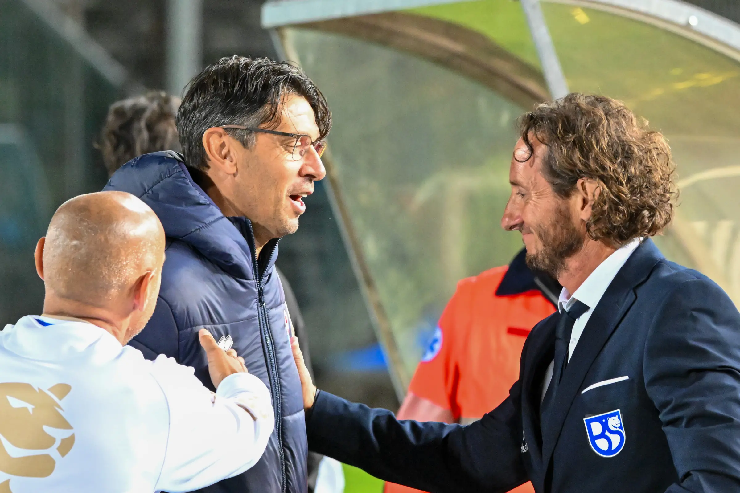 SPORT CALCIO BRESCIA CAMPIONATO SERIE C UNION BRESCIA NOVARA NELLA FOTO AIMO DIANA (MISTER UNION BRESCIA) E ANDREA ZACCHETTA (MISTER NOVARA) 25–09-2025 AGENZIA NEWREPORTER PASOTTI