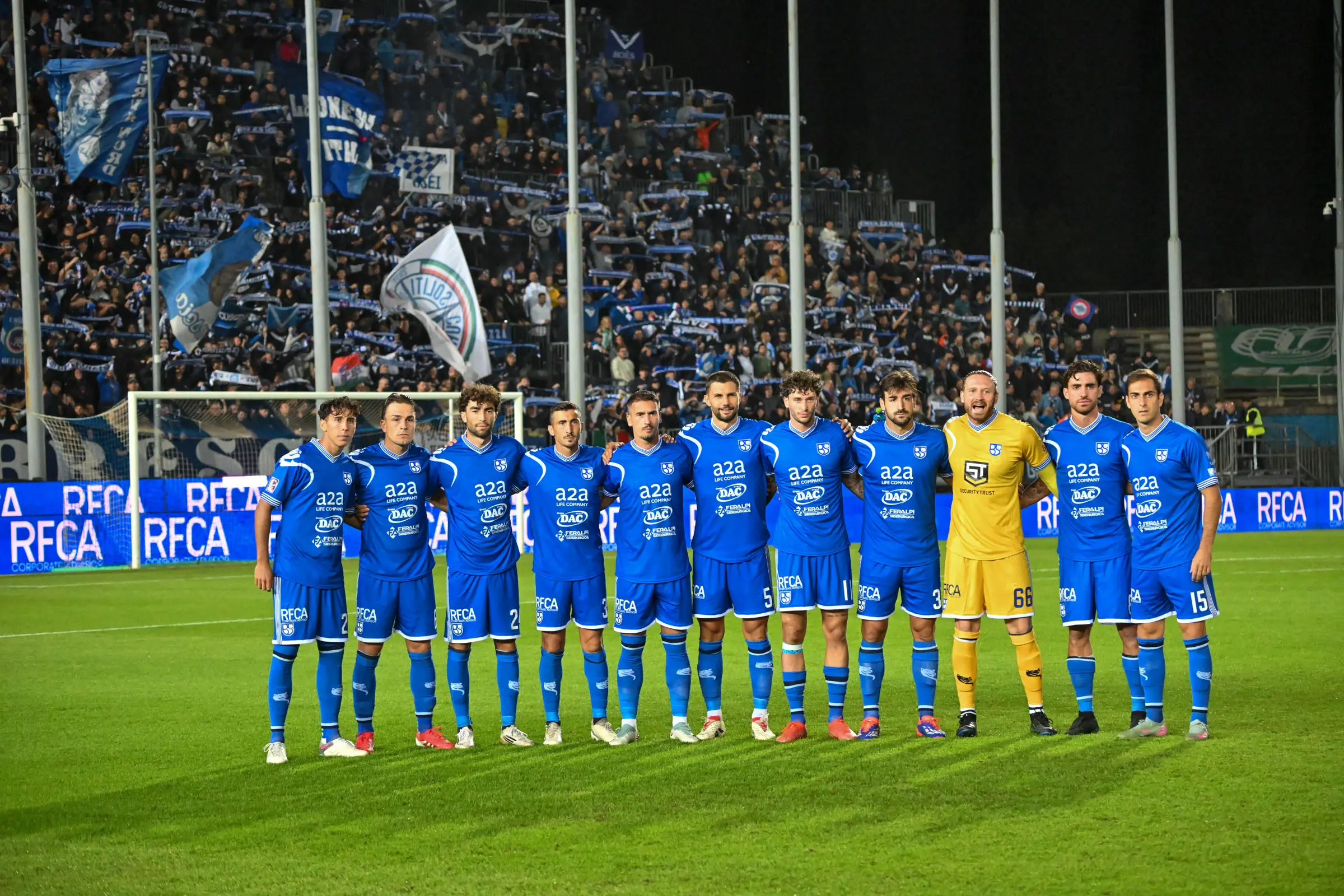 SPORT CALCIO BRESCIA CAMPIONATO SERIE C UNION BRESCIA NOVARA NELLA FOTO FORMAZIONE UNION BRESCIA 25–09-2025 AGENZIA NEWREPORTER PASOTTI