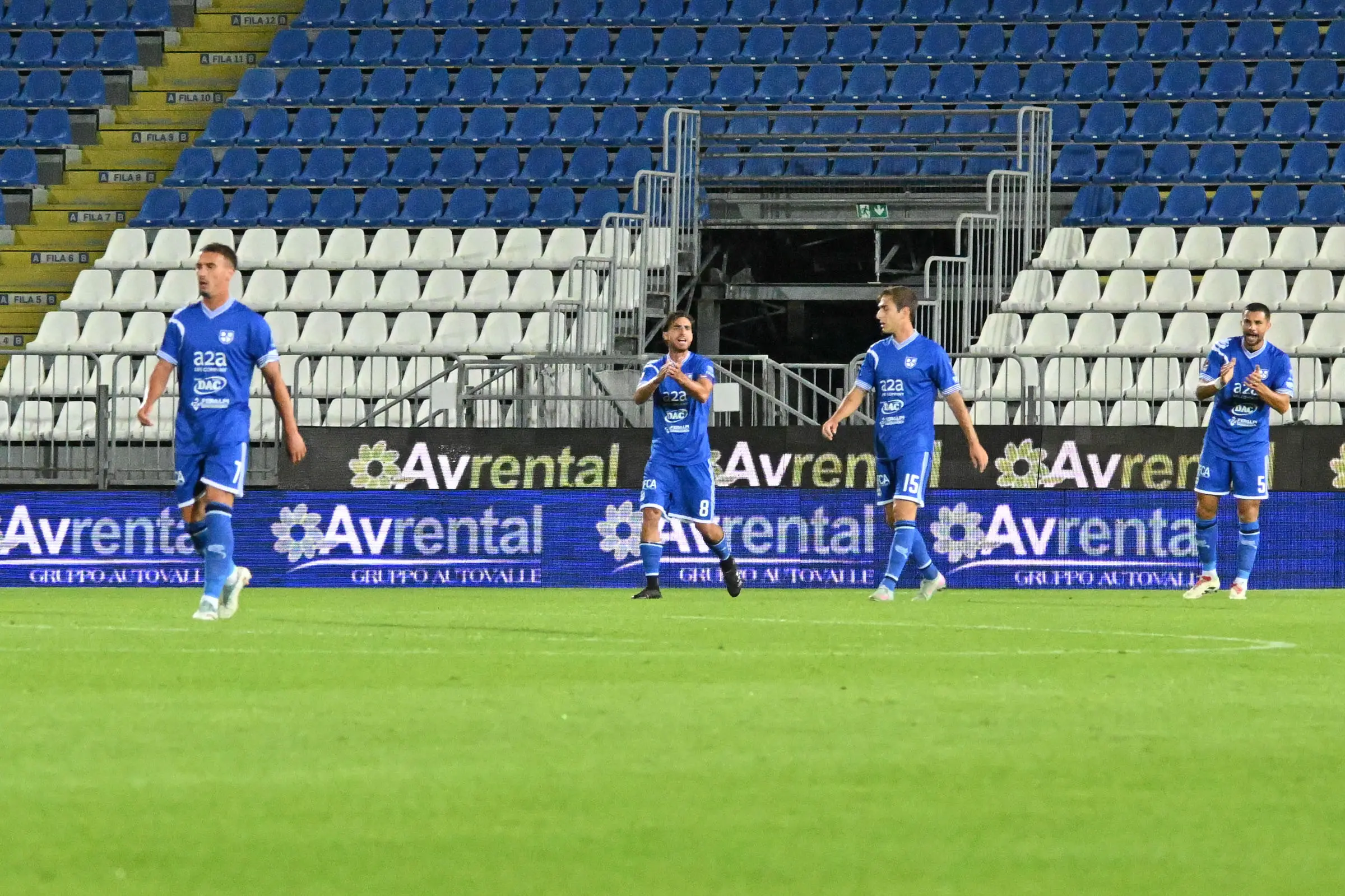 SPORT CALCIO BRESCIA CAMPIONATO SERIE C UNION BRESCIA NOVARA NELLA FOTO DELUSIONE UNION BRESCIA PER GOL VALDESI 25–09-2025 AGENZIA NEWREPORTER PASOTTI