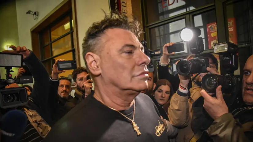 Davide Lacerenza arriva in tribunale per l’interrogatorio di garanzia, Milano 11 Marzo 2025 ANSA/MATTEO CORNER