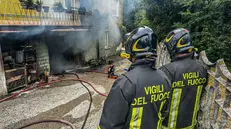 L'incendio a Pozzolengo - © www.giornaledibrescia.it