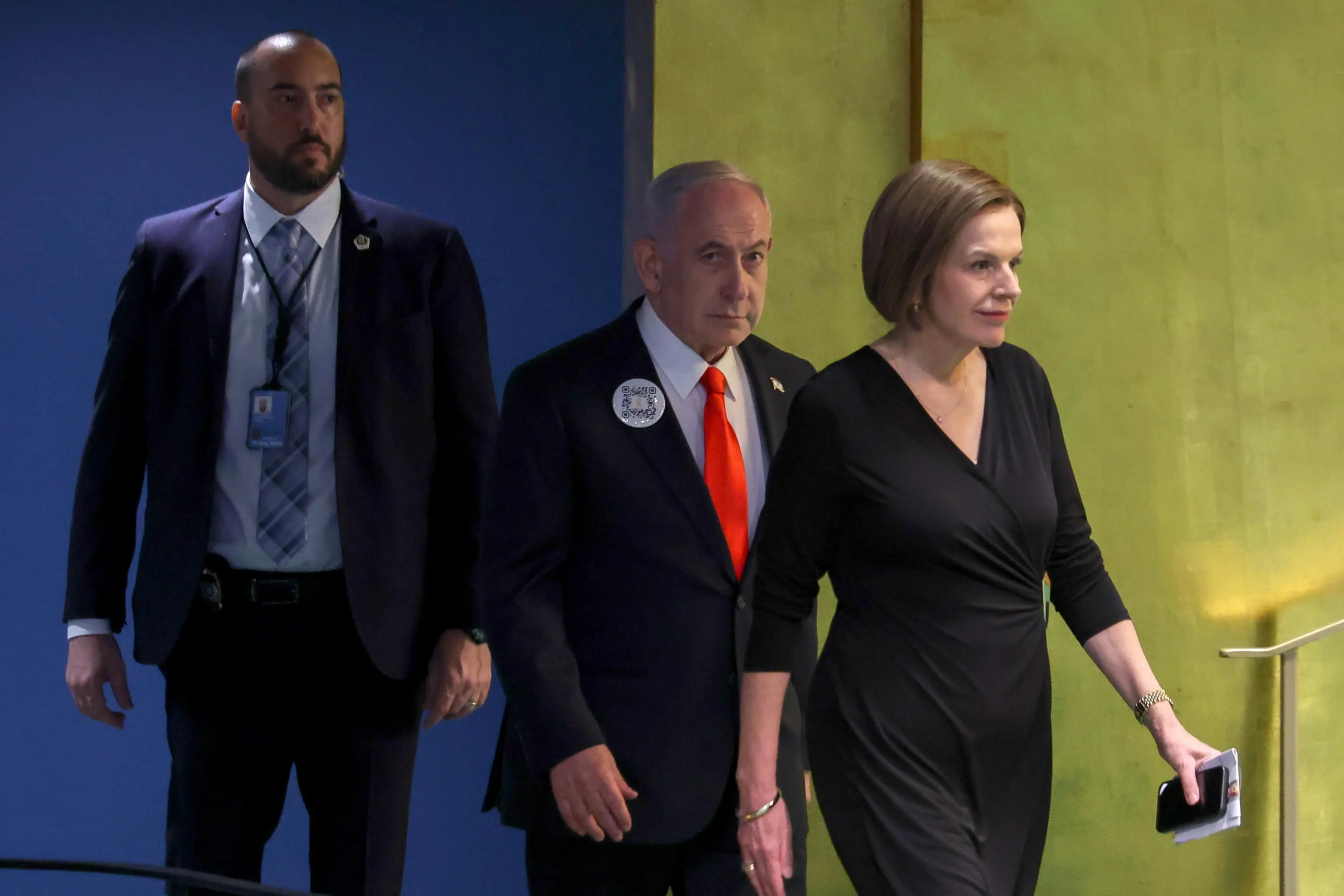 Il premier israeliano Benjamin Netanyahu intervenendo all'assemblea generale dell'Onu